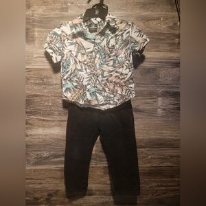 Toddler Volcom Shirt & Black Denim Jeans Sz 18 Months.